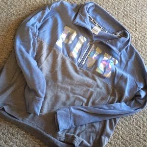 women’s large pink VS quarter zip sweatshirt